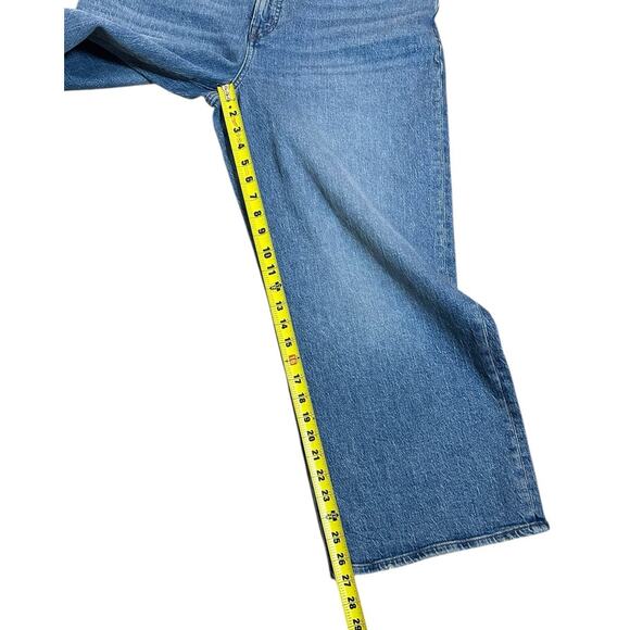 Madewell The Perfect Vintage Wide Leg Jean Full Length Size 32P Blue Wash NWT - Picture 8 of 14